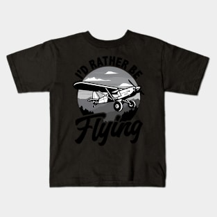 I'D Rather Be Flying Fighter Pilot For Aviation Kids T-Shirt